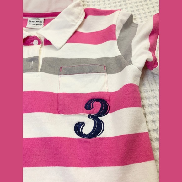 Adidas polo shirt pink striped - Picture 4 of 6